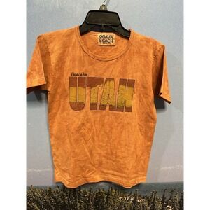 Vintage 90s Utah Sun‎ Art T Shirt Adult Small White Made In USA